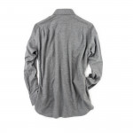Classic Shirt in Grey Brushed Cotton