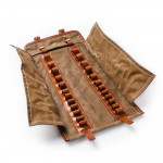 Tool Roll with Accessories in  Waxed Cotton Sand
