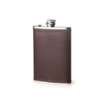 8oz Hip Flask Dark Tan