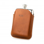 5.5oz Hip flask in Mid Tan