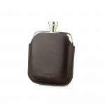 4oz Hip flask in Dark Tan