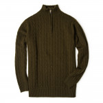 Cashmere Cannock Cable  in Field Green