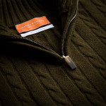 Cashmere Cannock Cable  in Field Green