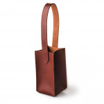 Leather Carrier for 1 Bottle in Bronze