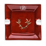 Porcelain Ashtray With Hand Painted Stag Antlers- Design 1