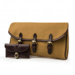 Redfern Cleaning Pouch with Accessories in Canvas & Dark Tan