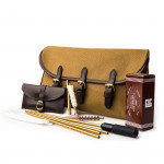Redfern Cleaning Pouch with Accessories in Canvas & Dark Tan