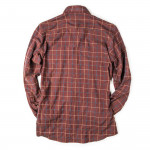Men's Fine Cotton Shirt in Rust Red Check
