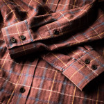 Men's Fine Cotton Shirt in Rust Red Check