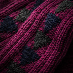 Whitfield Shooting Sock in Plum and Charcoal