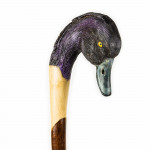 Hand Carved Country Black Tufted Duck Walking Stick