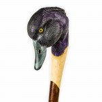 Hand Carved Country Black Tufted Duck Walking Stick