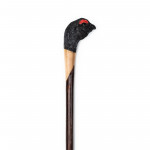 Hand Carved Black Grouse Walking Stick with Buffalo Horn Beak