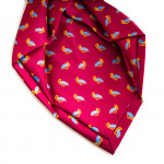 Silk Partridge Tie in Magenta