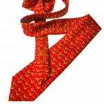 Silk Pheasant tie in Tulip Red