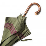 Striped Umbrella with Knotted Chestnut Handle