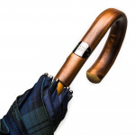 Tartan Umbrella with Knotted Chestnut Handle