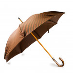 Sporting Striped Umbrella with Chestnut Handle