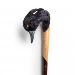 Curved Black Tufted Duck Walking Stick