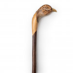 Hen Pheasant Carved Stick