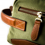 Bournbrook Wash Bag in Safari Green and Mid Tan