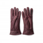 Ladies Leather Shooting Gloves in Burgundy