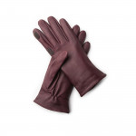 Ladies Leather Shooting Gloves in Burgundy