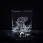 Hand Engraved Crystal Glass - Elephant