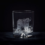 Hand Engraved Crystal Glass - Buffalo