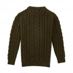 Galloway Cable Crewneck in Military