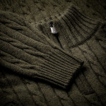 Cashmere Cannock Cable  in Field Green