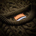 Galloway Cable Crewneck in Military