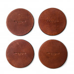 Leather Drink Coaster Set