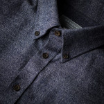 Men's Fine Cotton Shirt in Blue Marl