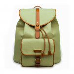 Explora Deluxe Rucksack in Safari Green & Mid Tan