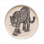 Large Hand Painted Leopard Dish