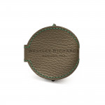 Shot Glass Set with Grained Leather Case in Olive