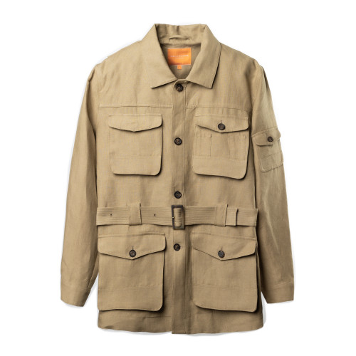Linen Selous Safari Jacket in Hessian