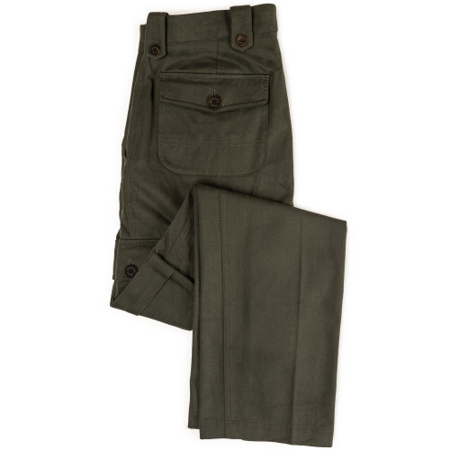 Safari Trousers in Brushed Bush Green