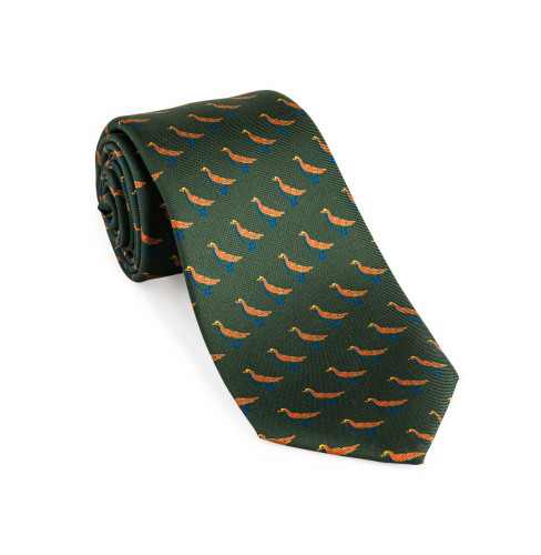 Silk Grouse tie in Highland Green