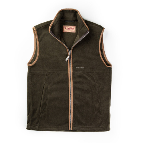 Oakham Fleece Gilet in Dark Olive