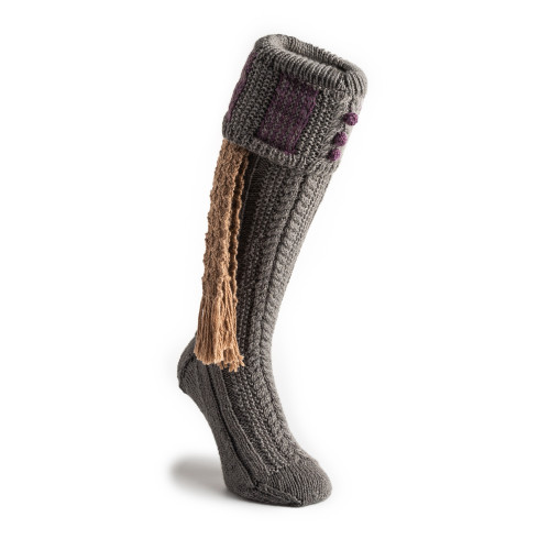 Vaynor Shooting Sock in Grey Heather