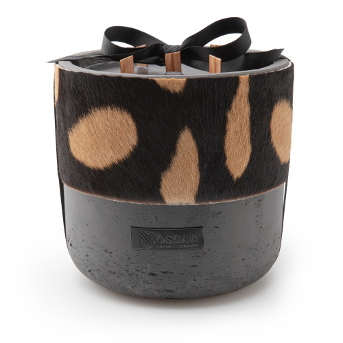 XL Luxury Candle with Zebra Hide
