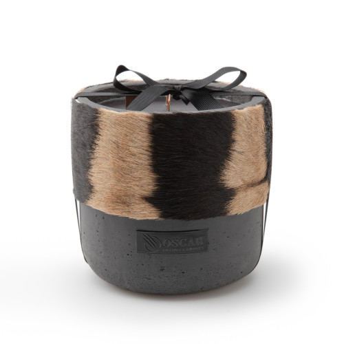 Large Luxury Candle with Zebra Hide
