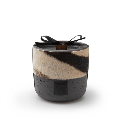 Medium Luxury Candle with Zebra Hide