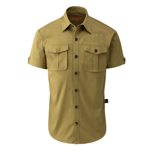 Short Sleeve Campaign Shirt in Khaki