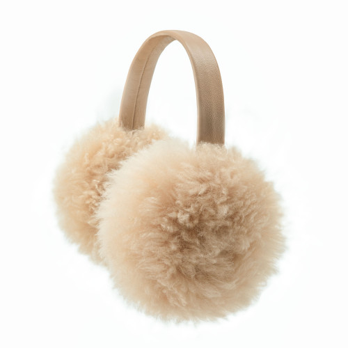Sheepskin Earmuffs in Camel