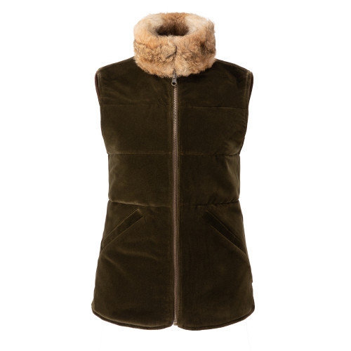 Ladies Reversible Gilet with Velvet and Gnu