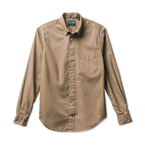 Long Sleeve Over Dye Oxford in Toast