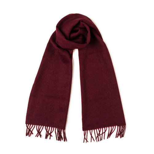 Pure Cashmere Scarf in Burgundy